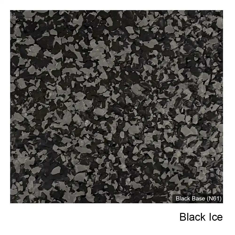 Black Ice epoxy flake colour