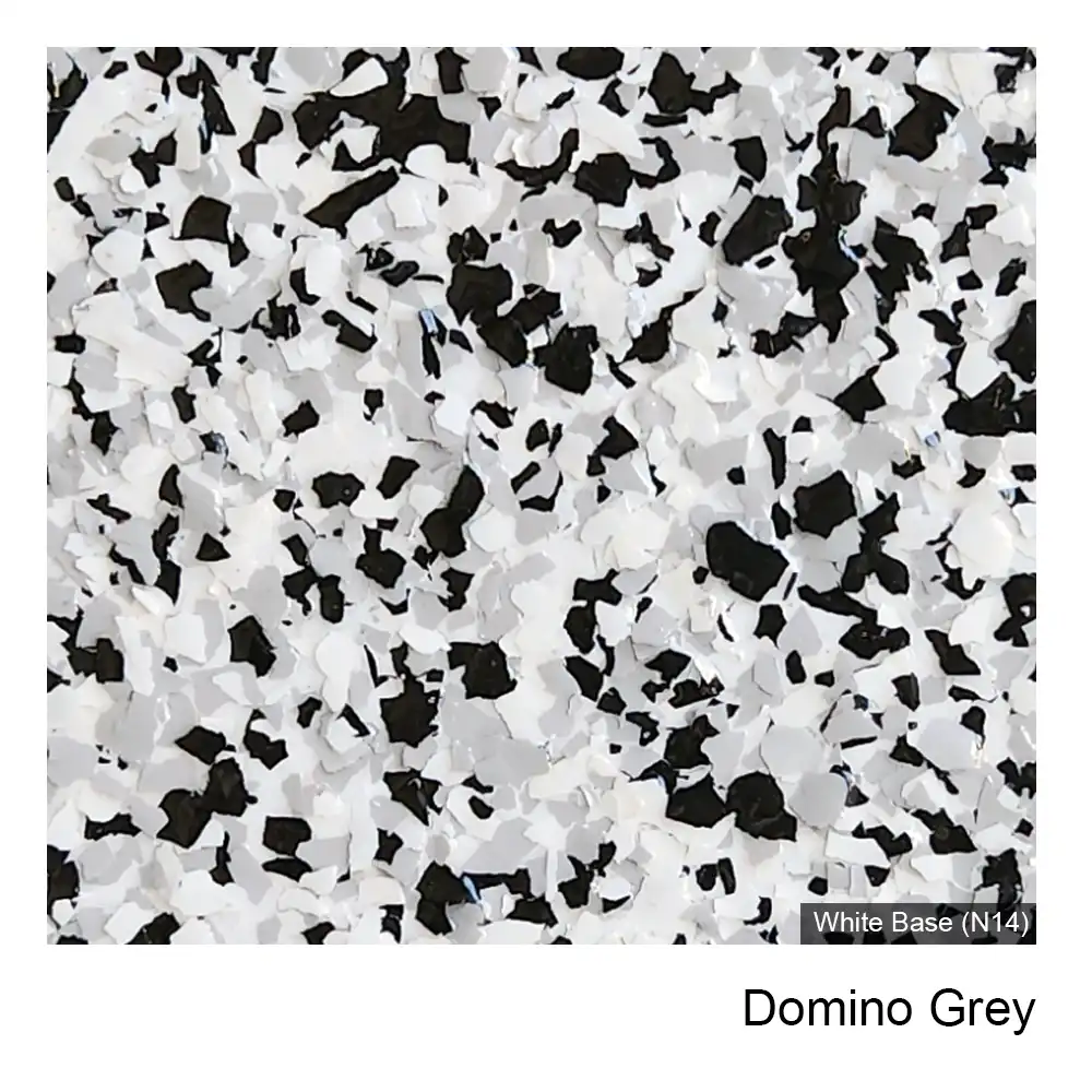 Domino Grey epoxy flake colour