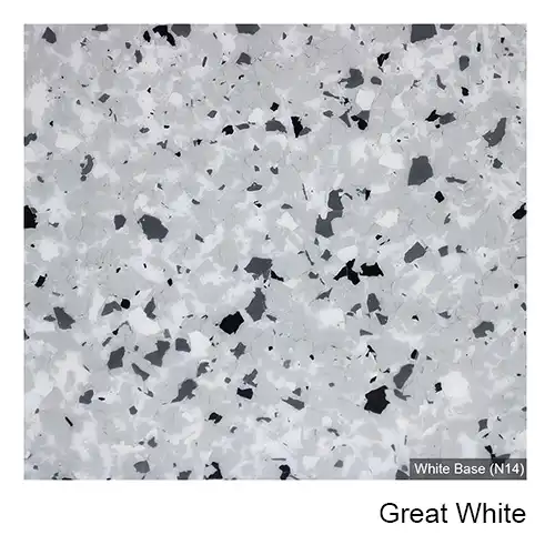Great White epoxy flake colour