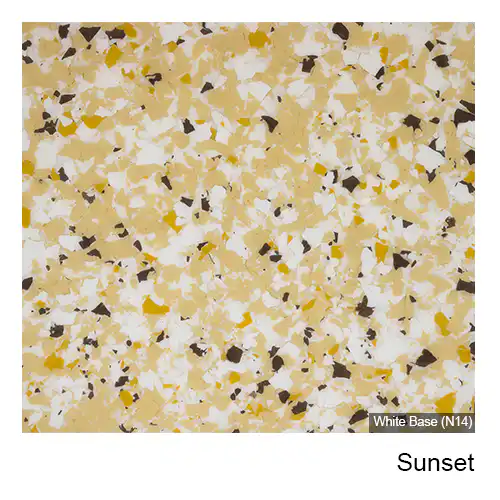 Sunset epoxy flake colour