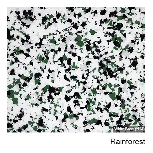 Rainforest epoxy flake colour