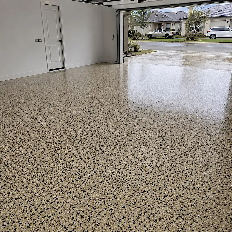 After epoxy flooring installation in Gardenvale