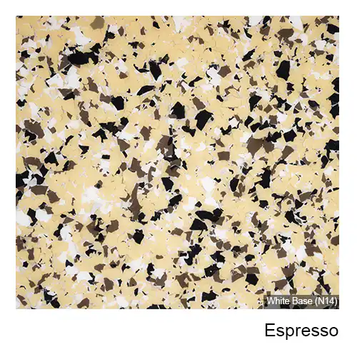 Espresso epoxy flake colour