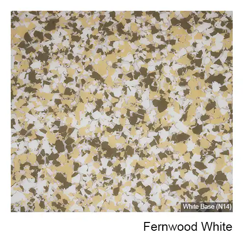 Fernwood White epoxy flake colour