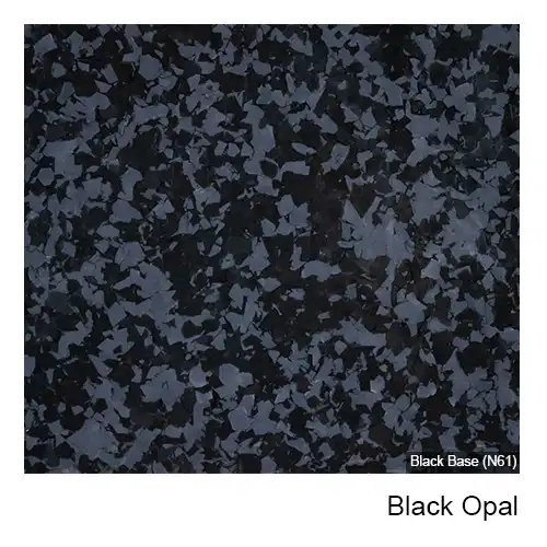 Black Opal epoxy flake colour