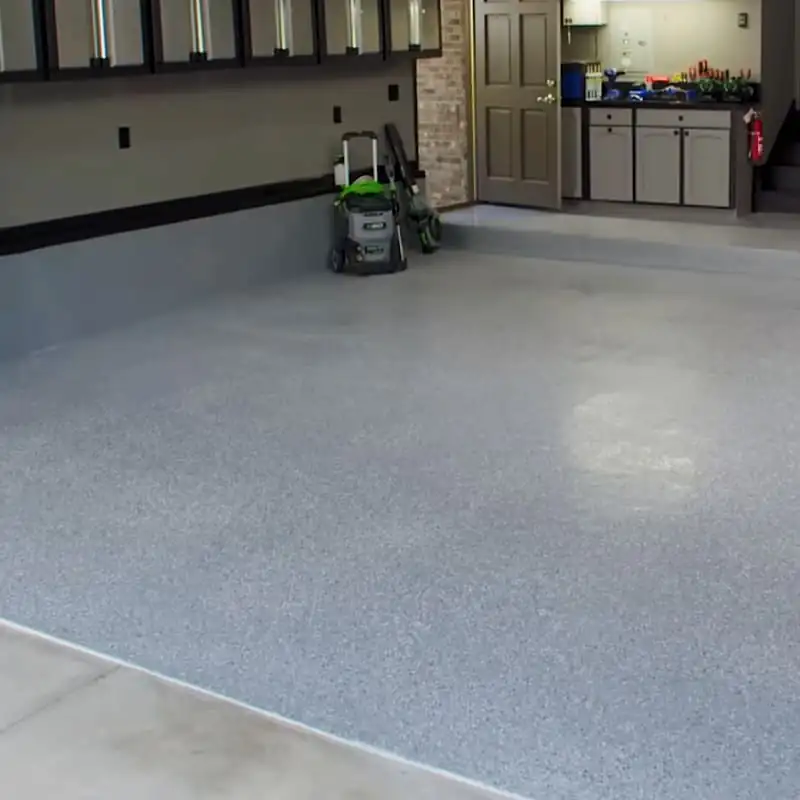 Double Garage epoxy flooring project available in Gardenvale