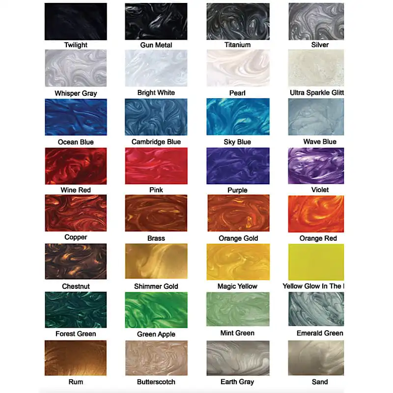 Marble Colour Collection metallic epoxy design