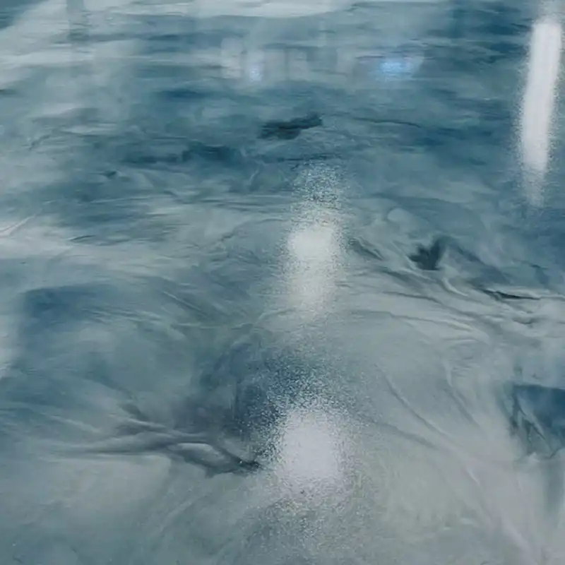 Blue & White Marble metallic epoxy design