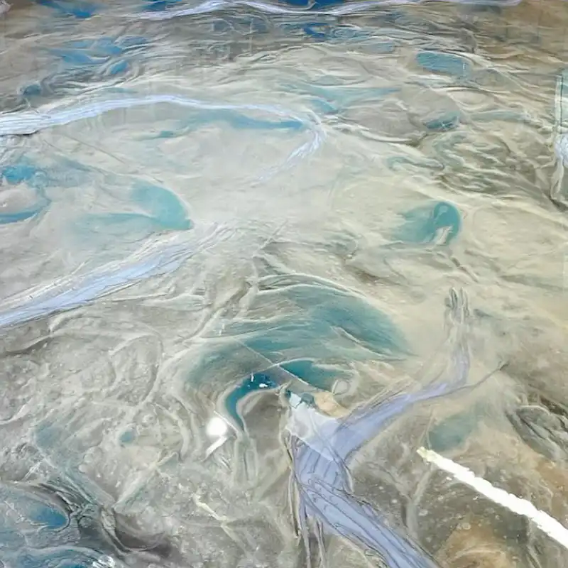 Smoky Silver Metallic metallic epoxy design