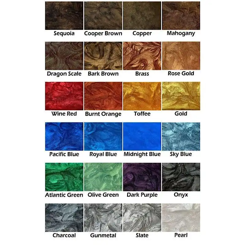 Metallic Marble Collection metallic epoxy design