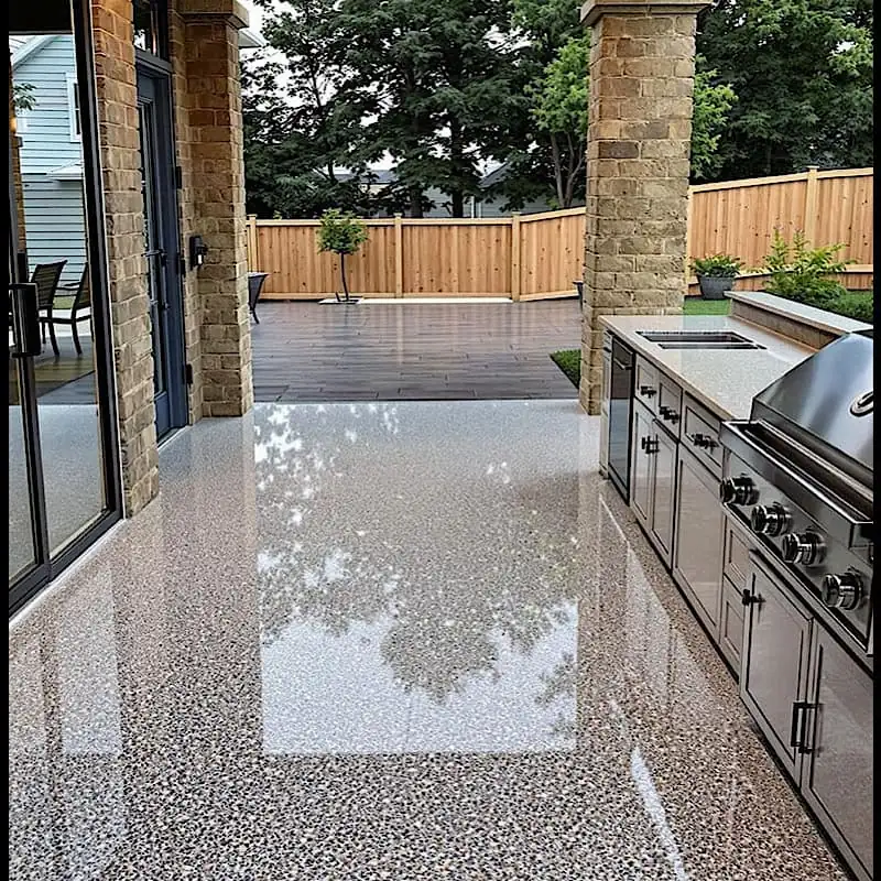 After epoxy flooring installation in Gardenvale