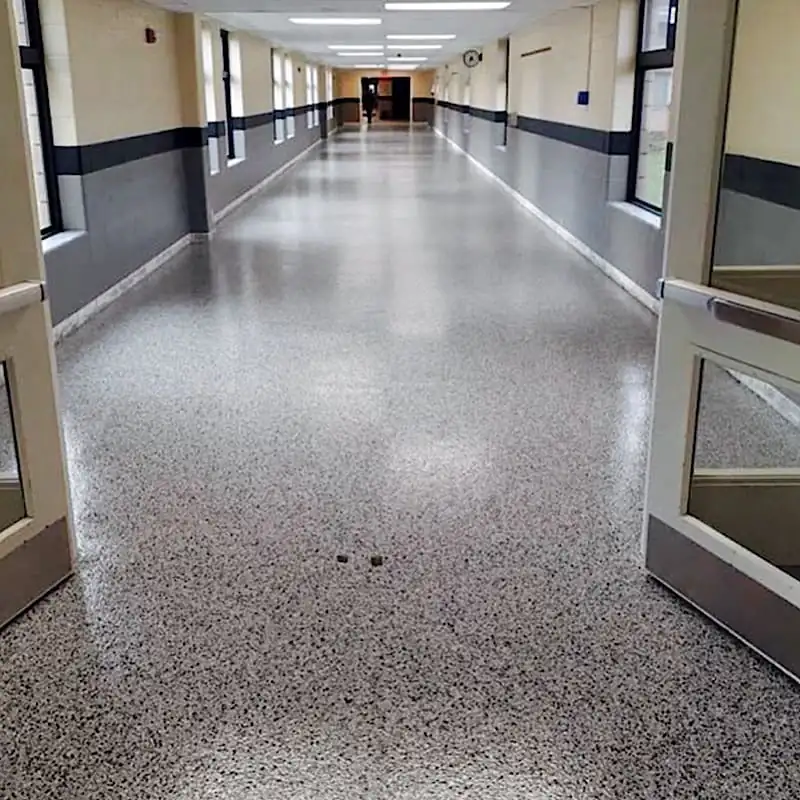 After epoxy flooring installation in Gardenvale